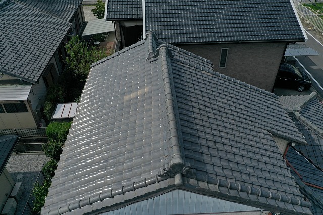 ドローンを使った棟の確認